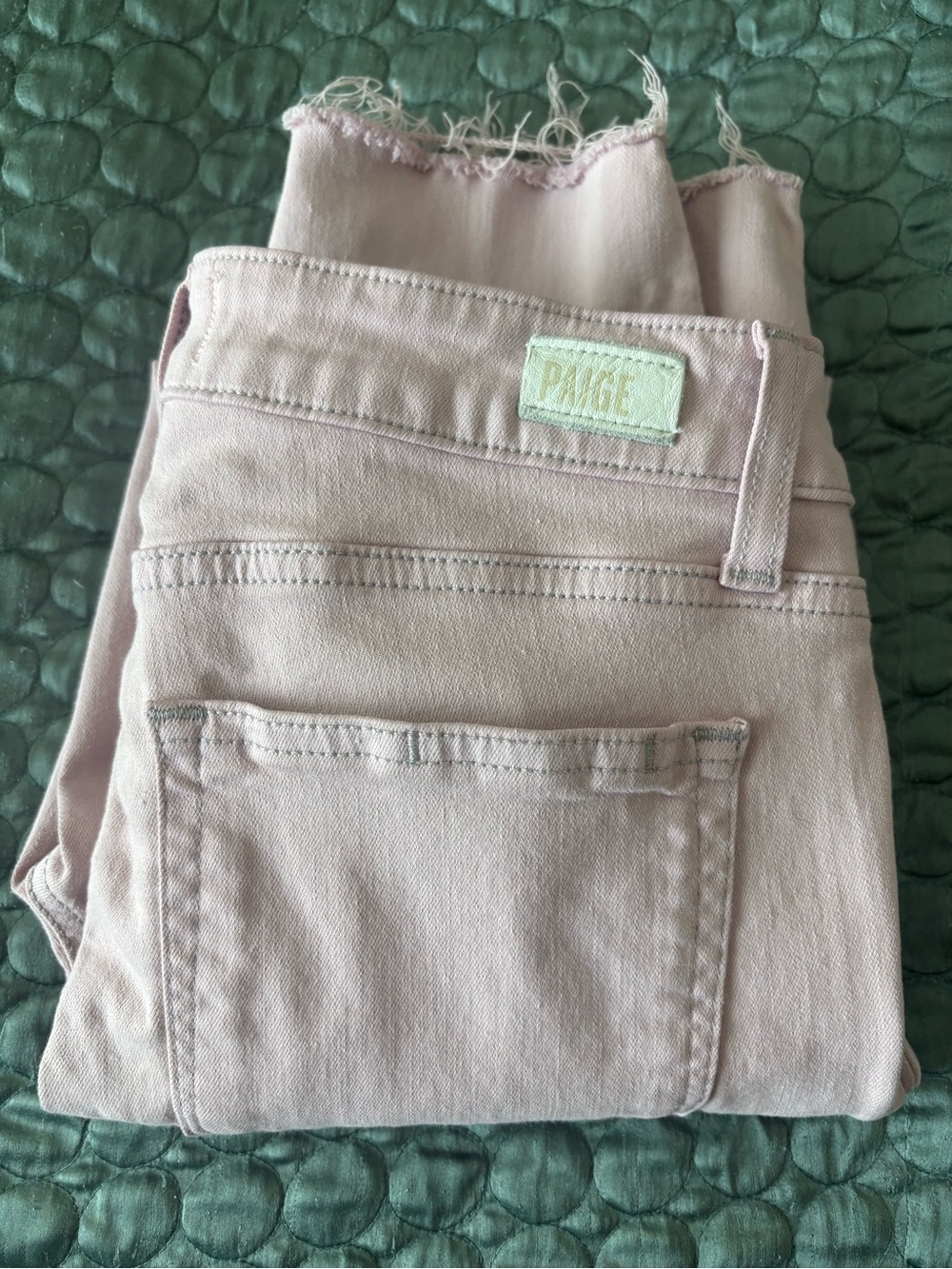 PAIGE Light Blush Cropped Ankle Jeans